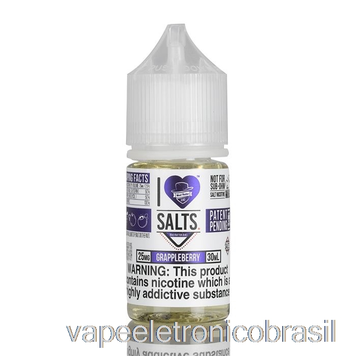 Vape Recarregável Grappleberry - Eu Amo Sais - 30ml 50mg